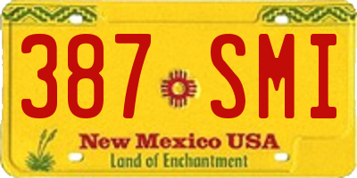 NM license plate 387SMI