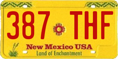 NM license plate 387THF