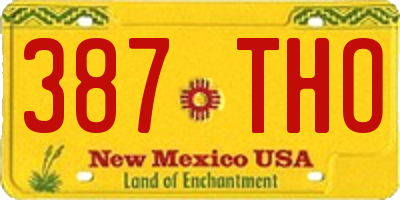 NM license plate 387THO