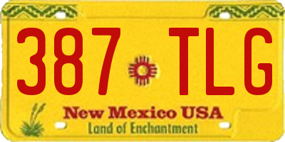 NM license plate 387TLG