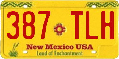 NM license plate 387TLH