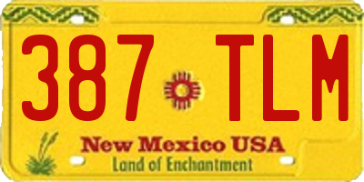 NM license plate 387TLM