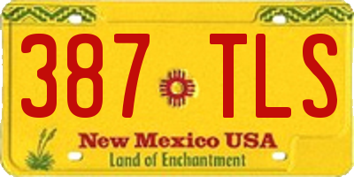 NM license plate 387TLS