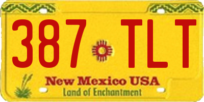 NM license plate 387TLT