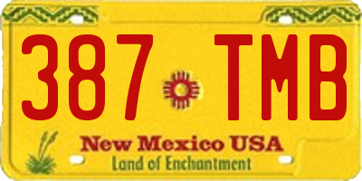 NM license plate 387TMB