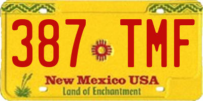 NM license plate 387TMF