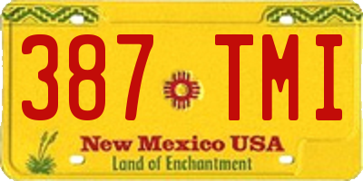 NM license plate 387TMI