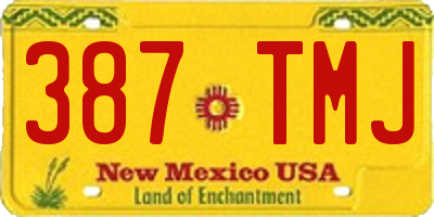 NM license plate 387TMJ