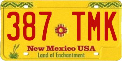 NM license plate 387TMK