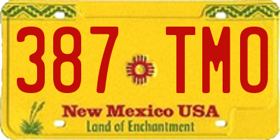 NM license plate 387TMO