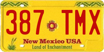 NM license plate 387TMX