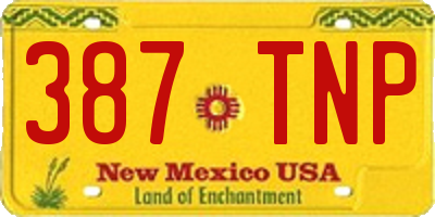 NM license plate 387TNP