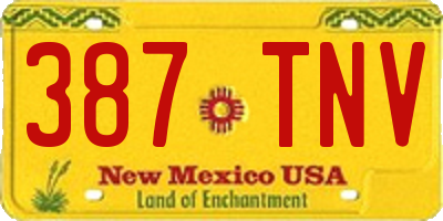 NM license plate 387TNV