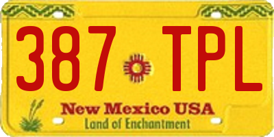 NM license plate 387TPL