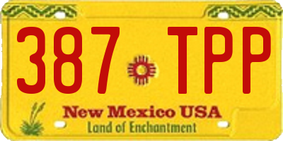 NM license plate 387TPP