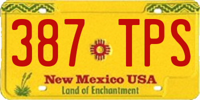 NM license plate 387TPS