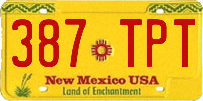 NM license plate 387TPT