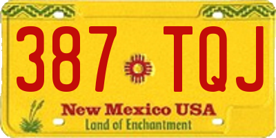 NM license plate 387TQJ