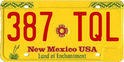 NM license plate 387TQL
