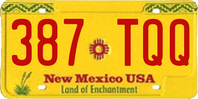 NM license plate 387TQQ