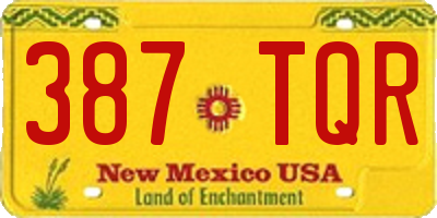 NM license plate 387TQR