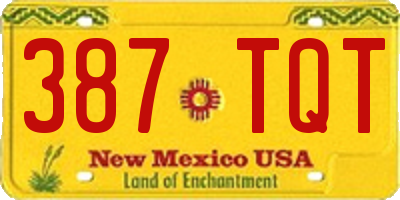NM license plate 387TQT