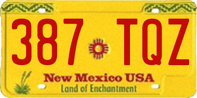 NM license plate 387TQZ