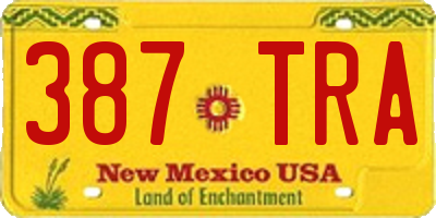 NM license plate 387TRA