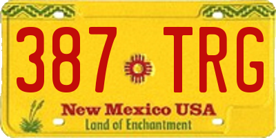 NM license plate 387TRG