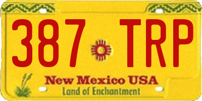 NM license plate 387TRP