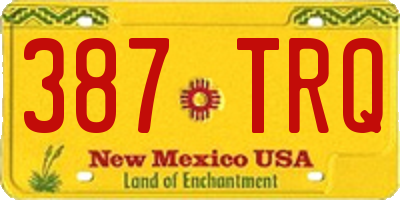 NM license plate 387TRQ
