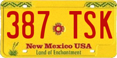 NM license plate 387TSK