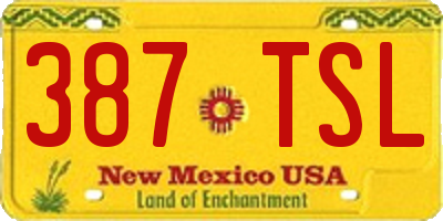 NM license plate 387TSL
