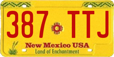 NM license plate 387TTJ