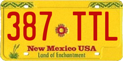 NM license plate 387TTL