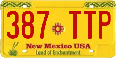 NM license plate 387TTP