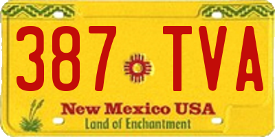 NM license plate 387TVA