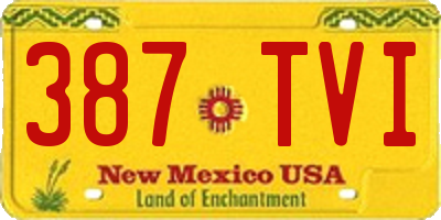 NM license plate 387TVI
