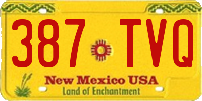 NM license plate 387TVQ