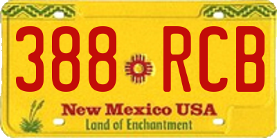 NM license plate 388RCB