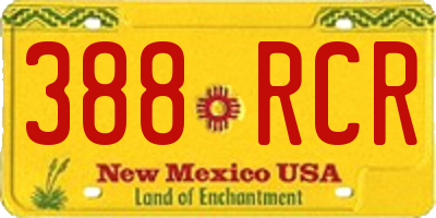 NM license plate 388RCR