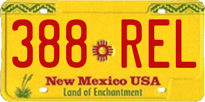 NM license plate 388REL