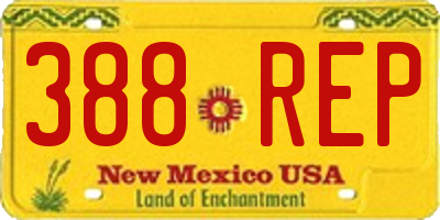 NM license plate 388REP