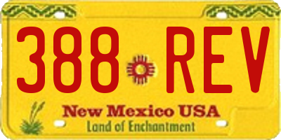 NM license plate 388REV