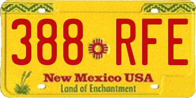 NM license plate 388RFE