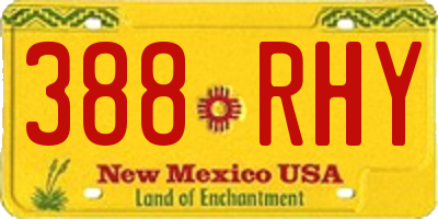 NM license plate 388RHY