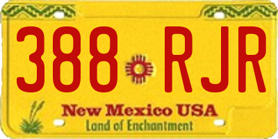 NM license plate 388RJR