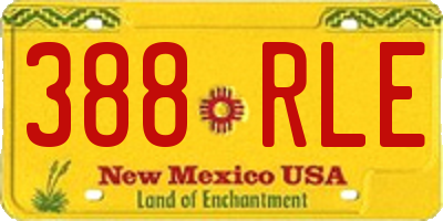 NM license plate 388RLE
