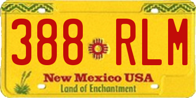 NM license plate 388RLM