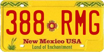NM license plate 388RMG